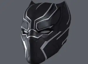 Black Panther Helmet cut for Ender-3