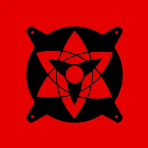 Naruto SASUKE ETERNAL SHARINGAN - Custom 120mm Fan Grill
