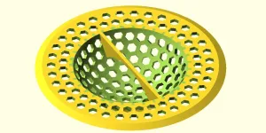 Customizable Geodesic Kitchen Sink Drain Strainer