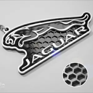 Jaguar honeycomb keychain