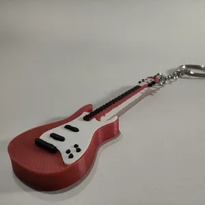 Electric guitar keychain