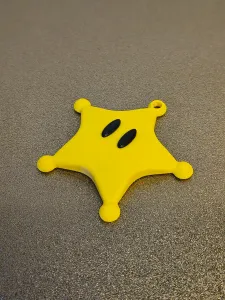 Super Mario Grand Star Keychain - Multipart, no CFS needed