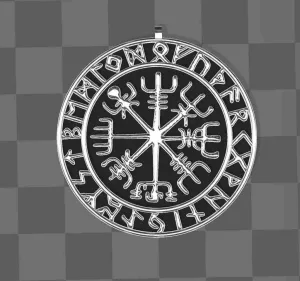 Vegvisir Viking Compass - Centic rune pendant