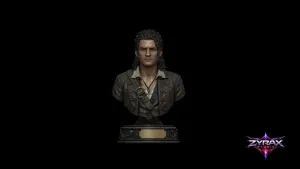 Will Turner Bust STL Pirates of the Caribbean Sculpture 3D