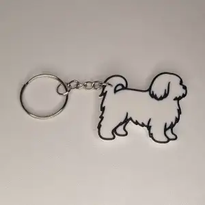 Maltese dog keychain