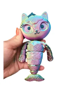 mermaid cat flexi toy, articulated toy gabbys dolls house