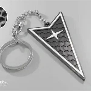 Pontiac honeycomb logo keychain