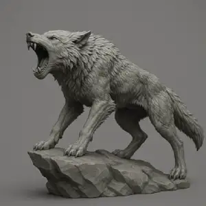wolf sculpture