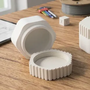 Industrial Hexagonal Container with Screw-on Lid