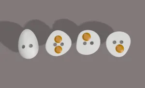 Eggs buttons