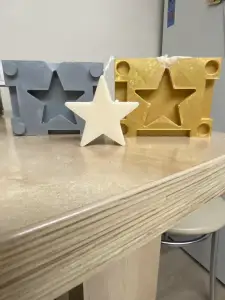 Star shaped candle wax mould