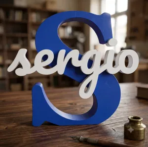 Inicial S con el nombre de Sergio