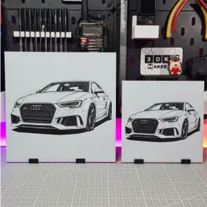 Audi A3 - Hueforge - 3 Colors