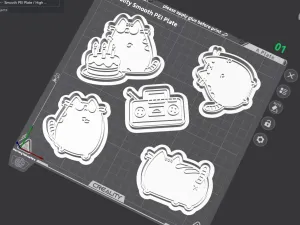 Pusheen Music Party Cookie Cutters Set