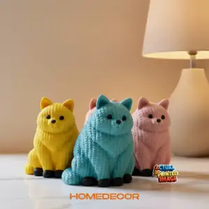 Knitted Lazy Cat