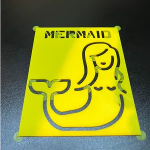 Mermaid Drawing Stencil for Kids