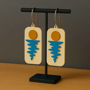 Sundrift | Modern Minimalistic Sunset Earrings