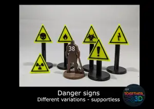 DANGER signs - scatter terrain (Supportless)