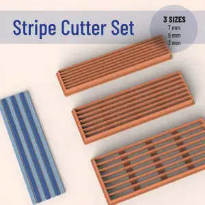 Stripe Cutter Set, 3-5-7 mm, Cake-Clay Polymer Cutter Tool