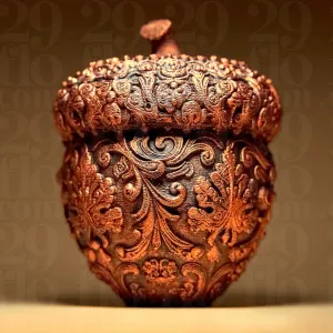 Designers Acorn Shaped Container