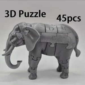 3d pazl слон 45 деталей