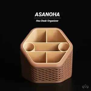 Asanoha Hex Desk Organizer