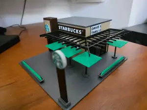 Starbucks US Store - Diorama - 1-64 scale
