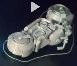 Motorcycle print in place