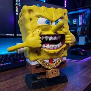 Gangsta SpongeBob Bust | Iced Out Statue | Funny Streetwear