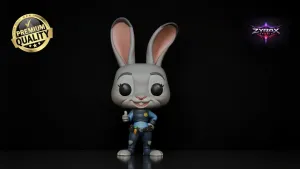 Judy Hopps STL Zootopia Funko Style 3D Printable Figure