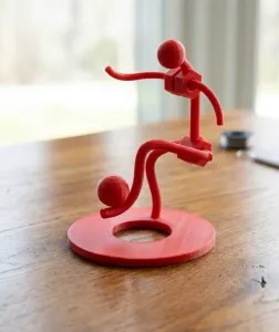 Soccer Player Sculpture | Minimalist Desk Decor