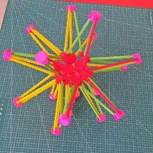 Kinetic Dodecahedron Sphere — Expandable Geometry Toy