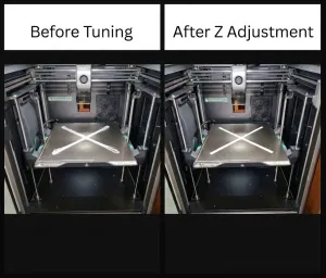 X Shaped Test Print - First layer Optimization
