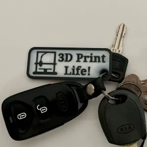 3D Print Life Keychain - Double Sided