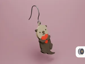 Otterly In Love | A Cute Otter earring gift