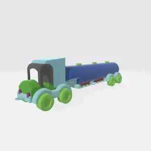 Toy long semi tanker truck