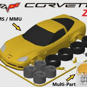 Chevrolet Corvette Z06 (C6) Kit Card (1:24 scale)