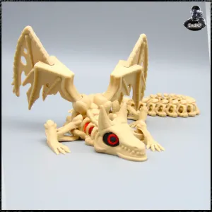 Skeleton Dragon V2 - Articulated - Print in place - No Suppo