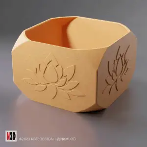 Planter with lotus - Vase 0009