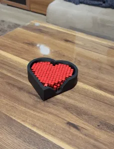 FLEXI HEART COASTER / VALENTINES OR MOTHERSDAY / FIDGET TOY
