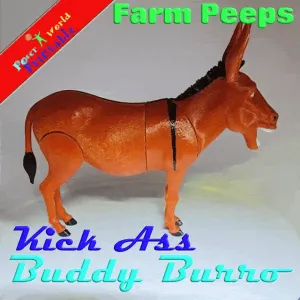 FarmPeeps Kick Ass Buddy Burro kicking donkey action figure