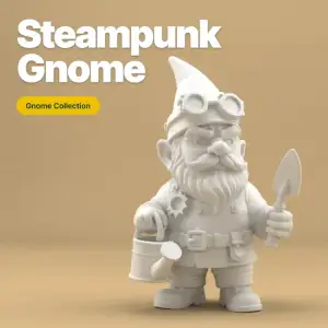 Steampunk Garden Gnome – 3D Printable Figurine with Goggles