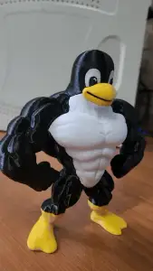 Tux el pinguino Musculoso- Muscle Tux penguin  - linux