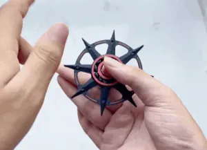 3D Printed Fidget Spinner Dart (Blazing Sun)