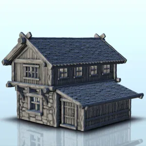 Stone house with logs and floor (5) - miniatures warhammer s