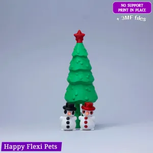 Little Santa and his Snowman the Christmas art doll