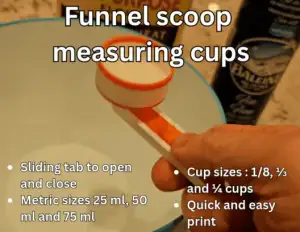 FUNNEL SCOOP MEASURING CUPS