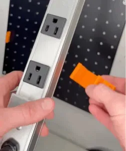 Pegboard Power Strip Hanger