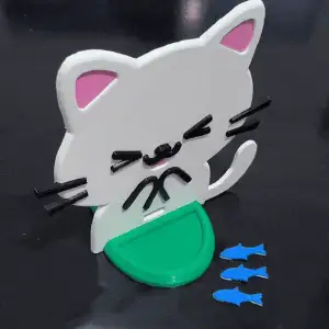 CAT EATING FISH