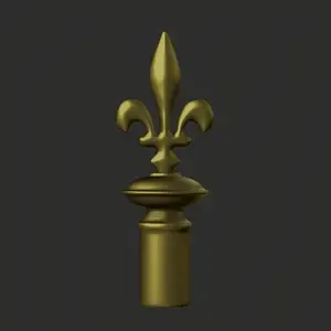 hampe de drapeaux fleur de lys
